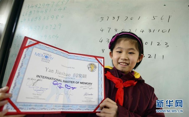 Trung Quốc: Bé gái 10 tuổi lập kỷ lục trí nhớ siêu phàm
