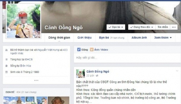 Công an Đồng Nai lên tiếng vụ bị tố cáo trên Facebook