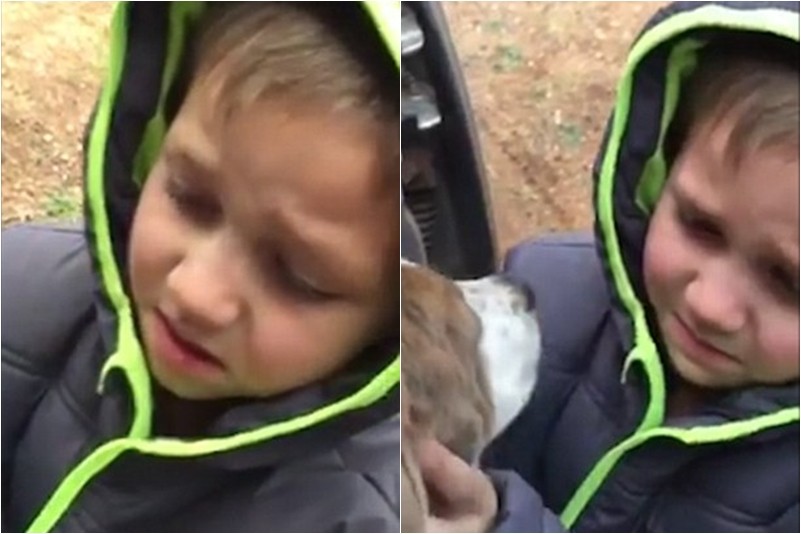 Vỡ òa giây phút cậu bé gặp lại chú chó sau 1 tháng đi lạc [VIDEO]