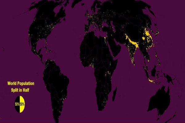 Một nửa dân số thế giới chỉ đang sống trong 1% diện tích Trái Đất