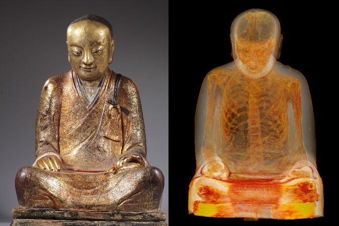 Phát hiện xác ướp bên trong tượng Phật nghìn năm tuổi