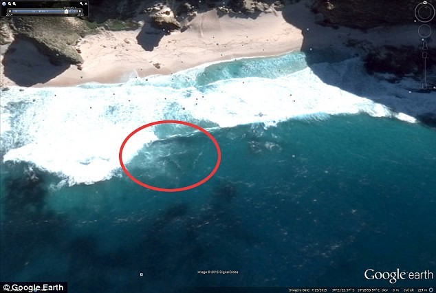 Hình ảnh vệ tinh cho thấy xác MH370 đang ở Mũi Hảo Vọng?