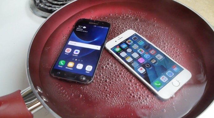 Điều gì xảy ra khi luộc chín Galaxy S7 và iPhone 6S?