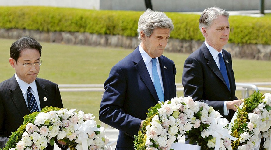 Ngoại trưởng Mỹ lần đầu đến Hiroshima, không bày tỏ lời xin lỗi