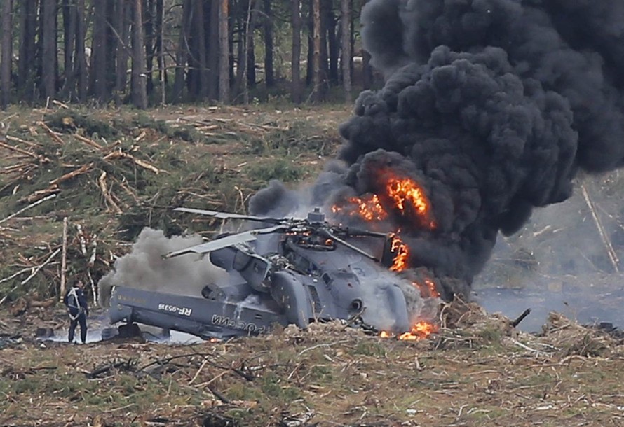 ‘Thợ săn đêm’ Mi-28N rơi gần Homs, hai phi công Nga thiệt mạng
