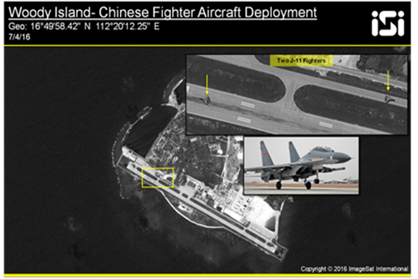 Chiến đấu cơ Shenyang J-11 của TQ xuất hiện ở đảo Phú Lâm