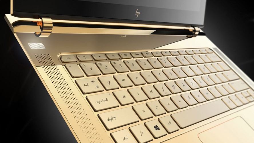 Ngắm 'tuyệt tác' laptop siêu mỏng dát vàng 14K của HP