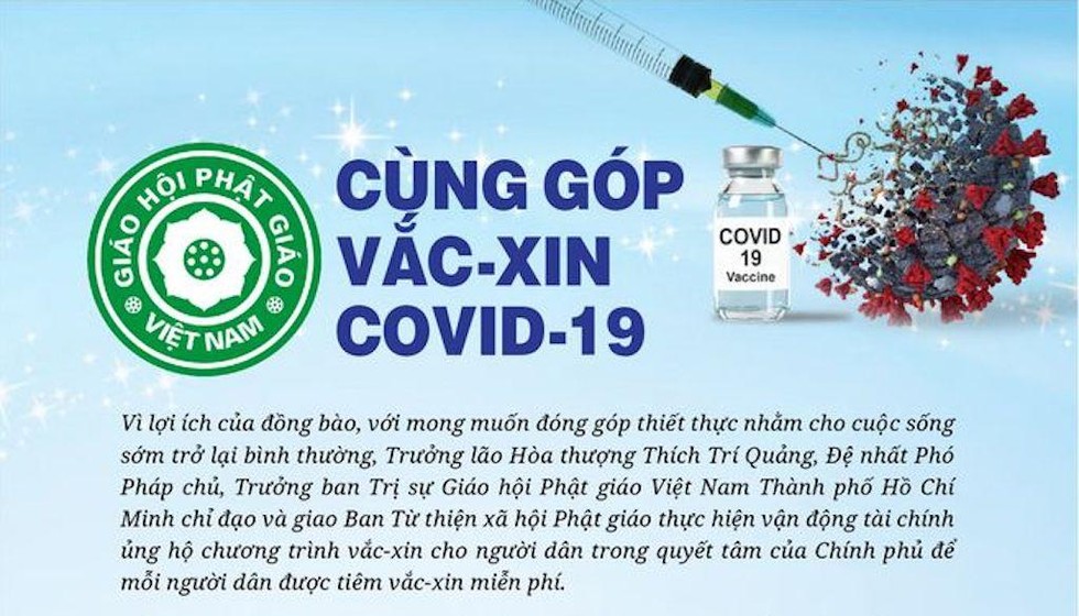 GHPGVN TPHCM kêu gọi Phật tử góp vắc xin chống COVID-19