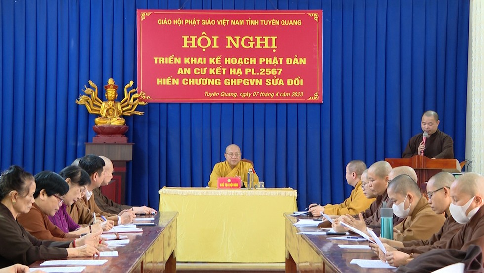 Hội đồng Trị sự GHPGVN tỉnh Tuyên Quang họp chuẩn bị Đại lễ Phật đản Phật lịch 2567