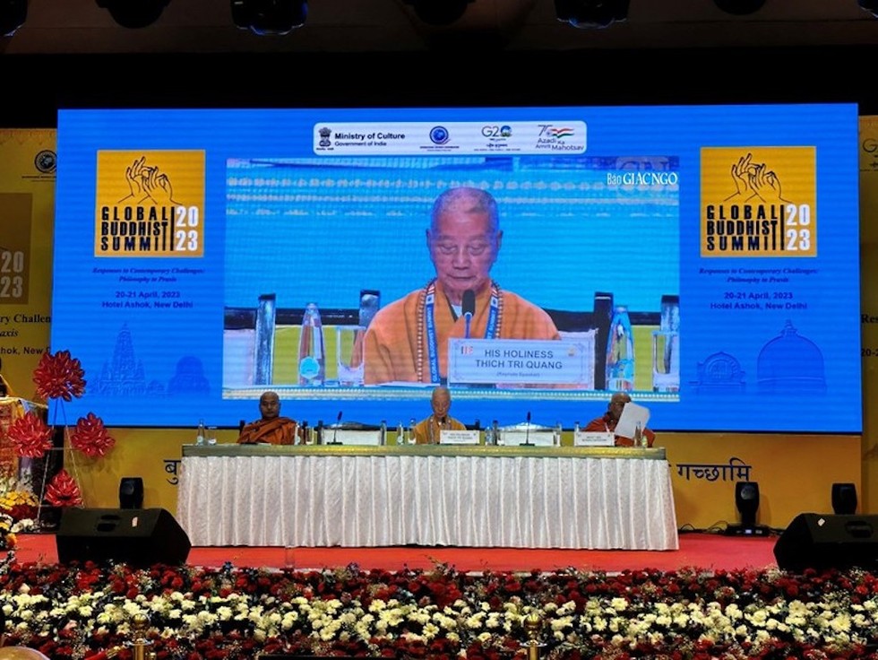 Trưởng lão Hoà thượng Thích Trí Quảng được mời thuyết trình chính trong phiên đầu tiên của diễn đàn dành cho chư Tăng tại Hội nghị Thượng đỉnh Phật giáo Toàn cầu năm 2023 tổ chức tại Ấn Độ.