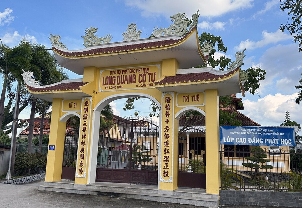 Chùa Long Quang ở quận Bình Thủy, TP Cần Thơ.