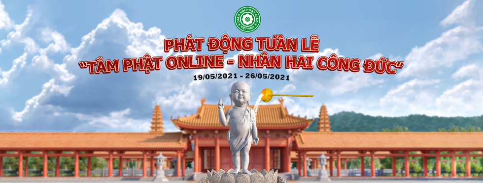 Dấu ấn tuần lễ 'Tắm Phật online – Nhân hai công đức'
